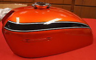 flake orange gas tank Honda 750 1972